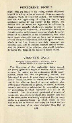 Chapter XCIII. Peregrine commits himself to the public, and is admitted member of a college of authors