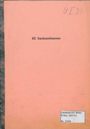 Dokumentensammlung U I 37