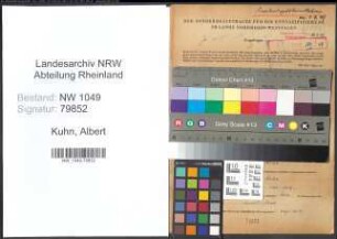 Entnazifizierung Albert Kuhn , geb. 11.05.1902 (Lehrer)