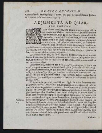Adjumenta Ad Quartam Partem.