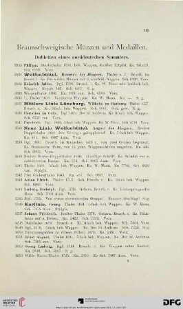 Braunschweigische Münzen und Medaillen (Nr. 3530-3574)