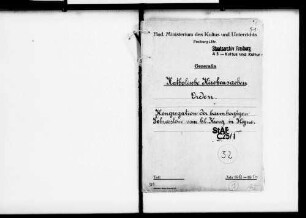 Katholische Kirche: Vermögensverwaltung des Provinzhauses in Hegne der Genossenschaft der barmherzigen Schwestern vom heiligen Kreuz