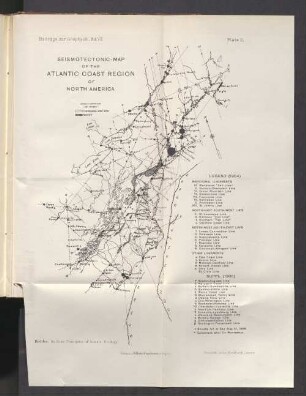 Seismotectonic-map of the atlantic coast region of north america. Plate II.