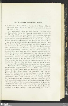 19c. Kinetische Theorie der Materie