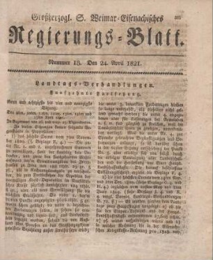 Nr. 18 : 24. April 1821