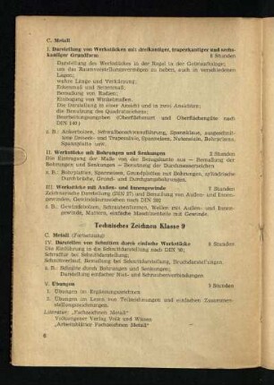 Technisches Zeichnen Klasse 9