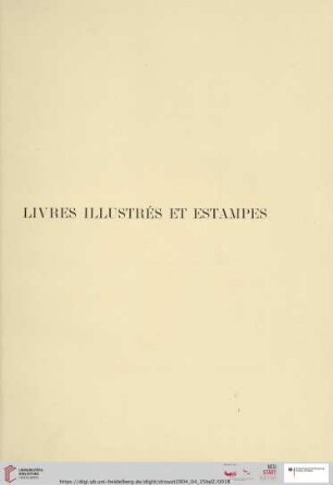 Livres illustrés et estampes (Nr. 1 - 1314)