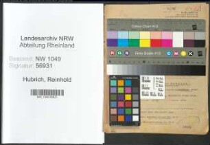 Entnazifizierung Reinhold Hubrich , geb. 02.04.1885 (Beamter)