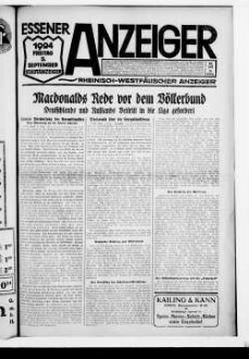 Essener Anzeiger. 1919-1940