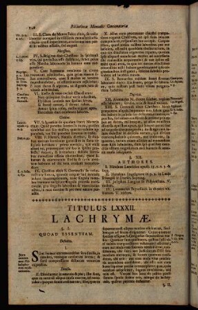 140-161, Titulus LXXXII. Lachrymae. - Titulus LXXXIV. Lectio Spiritualis.