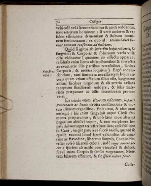 Collegium Quintum. De Renibus. - Collegium Sextum. Continentia & contenta Thoracis perlustrantur.