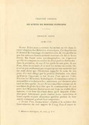 Chapitre premier. Les auteurs des mémoires historiques