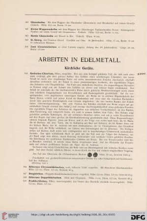 Arbeiten in Edelmetall (Nr. 165-529)