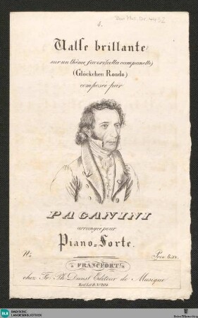 Valse brillante sur un thême favori (colla campanello) : arrangeé pour piano-forte