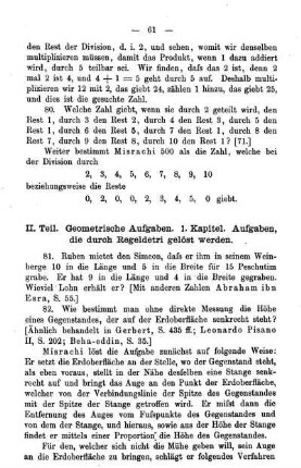 II. Teil. Geometrische Aufgaben.