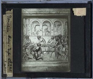 Donatello, Gastmahl des Herodes, Relief am Taufbecken des Sieneser Taufbeckens