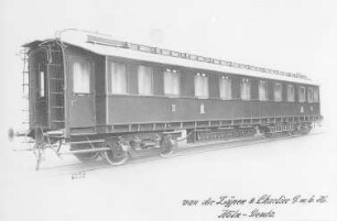 Eiserner D-Wagen, 3. Klasse, Außenansicht (van der Zypen und Charlier, Köln-Deutz) : Technikgeschichte | Maschinenbau | Verkehrswesen | Eissenbahnwesen | Personenwagen und Güterwagen (Normalspur)