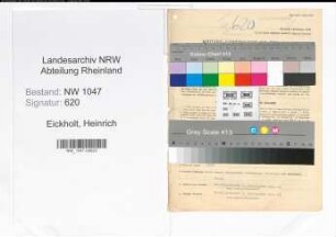 Entnazifizierung Heinrich Eickholt , geb. 15.11.1903 (Lehrer)