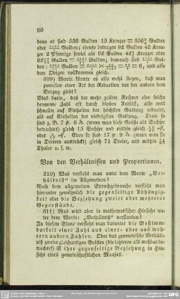 Von den Verhältnissen und Proportionen