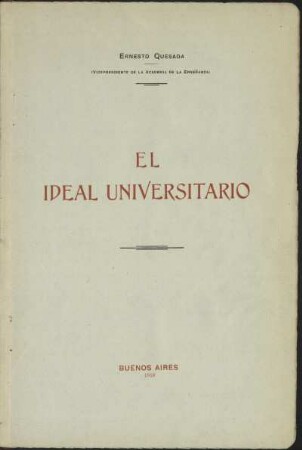 El ideal universitario