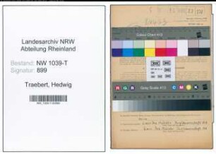 Entnazifizierung Hedwig Traebert , geb. 11.06.1919 (Kindergaertnerin)