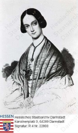 Maria Alexandrowna Zarin v. Russland geb. Prinzessin v. Hessen und bei Rhein (1824-1880) / Porträt, Halbfigur