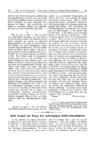 Noch einmal zur Frage der mehrtägigen Schülerturnfahrten