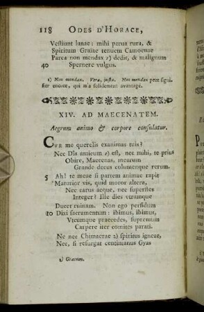 XIV. Ad Maecenatem = XIV. A Mecene