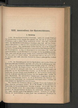 XIII. Anomalieen der Speicheldrüsen.