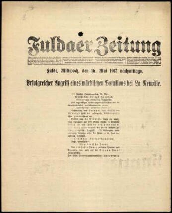 Ausgabe vom Mittwoch, den 16. Mai 1917.