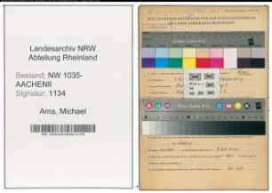 Entnazifizierung Michael Arns , geb. 04.12.1908 (Steiger)