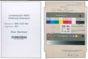 Entnazifizierung Bernhard Roer , geb. 30.12.1888 (Ingenieur)