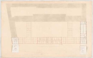 Fischer, Carl von; München; Marstall und Pagerie - 2. Variante - Marstall (Grundriss)