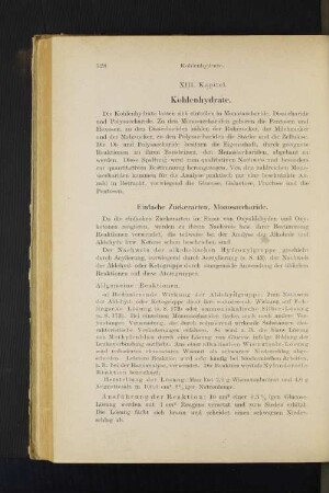 XIII. Kapitel. Kohlenhydrate.