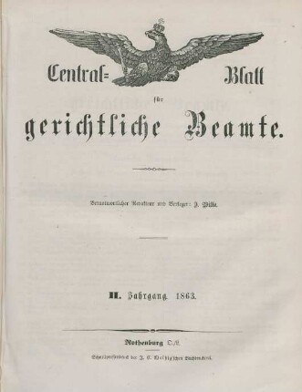 2.1863: Central-Blatt für gerichtliche Beamte