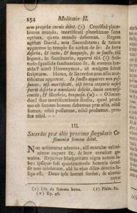 154-163, III. Sacerdos prae aliis proximo singularis Casrimoniae famam debet.; Colloquium.; Reflexio.