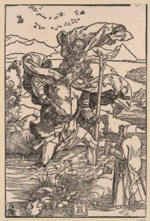 Der heilige Christophorus mit dem Vogelzug