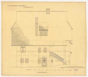 Landhaus Dr. Heinrich Braun, Berlin-Grunewald: Nordansicht 1:25