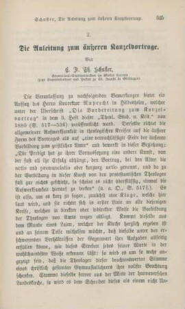 525-542 Die Anleitung zum äußeren Kanzelvortrage