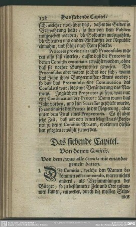 Das siebende Capitel. Von denenComitiis