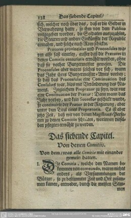Das siebende Capitel. Von denenComitiis