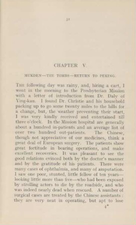 Chapter V. Mukden - the tombs - return to Peking