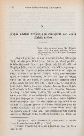 170-203 Gustav Adolphs Verhältniß zu Deutschland vor seinem Einfalle (1630)