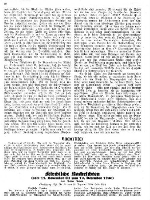 Kirchliche Nachrichten : vom 11. November bis zum 12. Dezember 1930