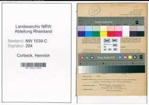 Entnazifizierung Heinrich Corbeck , geb. 26.02.1884 (Stuckateur)