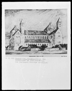 Dom Sankt Maria und Sankt Stephan zu Speyer: Rekonstruktion um 1065.