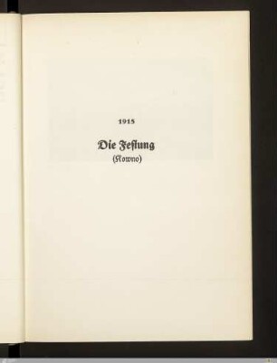 Die Festung (Kowno)