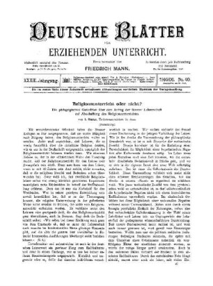 Religionsunterricht oder nicht? : ein pädagogisches Gutachten über den Antrag der Bremer Lehrerschaft auf Abschaffung des Religionsunterrichtes ; (Fortsetzung)