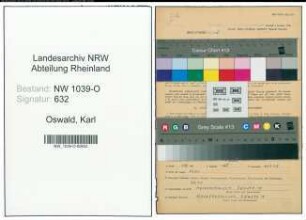 Entnazifizierung Karl Oswald , geb. 15.09.1899 (Postbeamter)