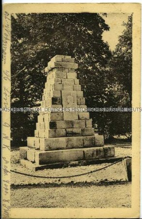 Das von deutschen Soldaten errichtete Bismarck-Denkmal in Neu-Rethel (Frankreich)